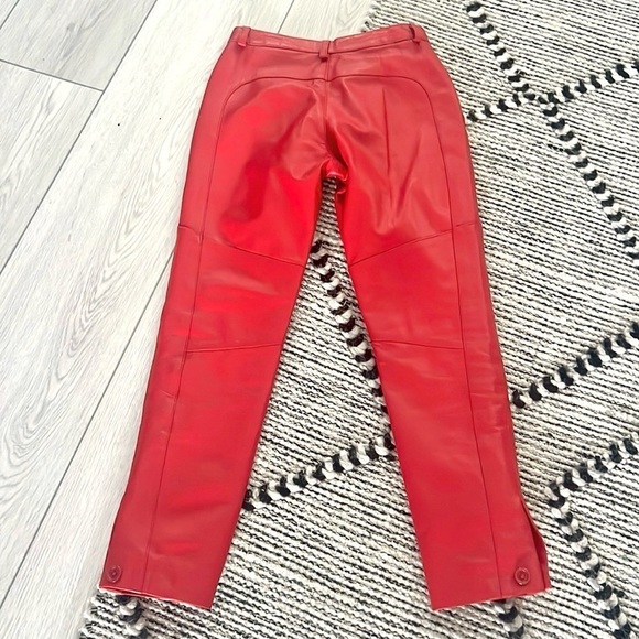 🔥VTG,Leather Fads,MSRP$342),Supple Lambskin Leather,RED,Adjustable ANKLES,Size 0 - Picture 3 of 15